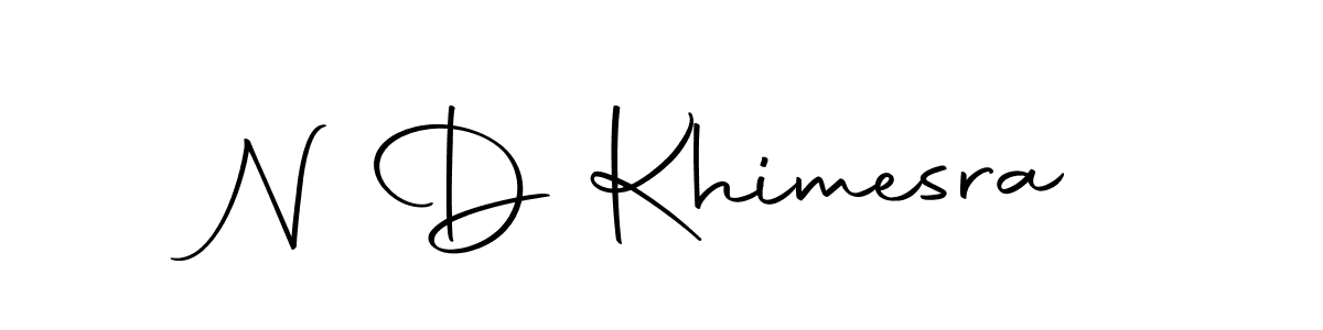 Make a beautiful signature design for name N D Khimesra. With this signature (Autography-DOLnW) style, you can create a handwritten signature for free. N D Khimesra signature style 10 images and pictures png