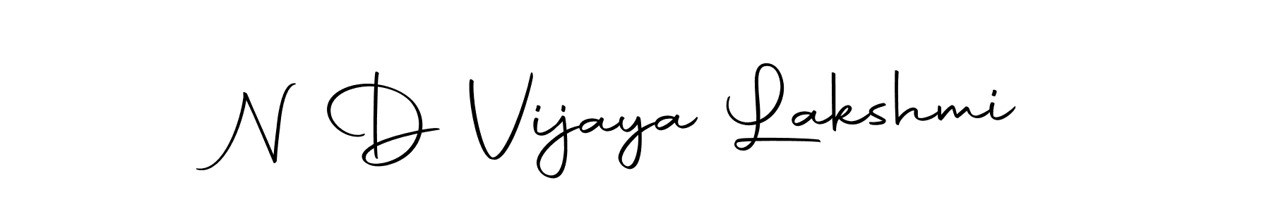 Design your own signature with our free online signature maker. With this signature software, you can create a handwritten (Autography-DOLnW) signature for name N D Vijaya Lakshmi. N D Vijaya Lakshmi signature style 10 images and pictures png
