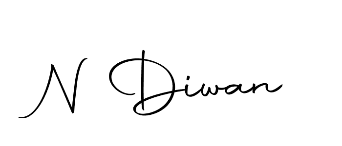 How to make N Diwan name signature. Use Autography-DOLnW style for creating short signs online. This is the latest handwritten sign. N Diwan signature style 10 images and pictures png