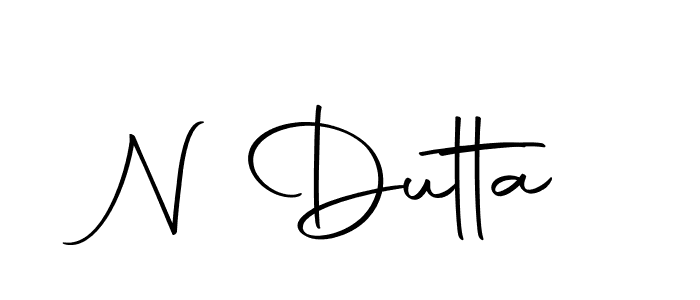 The best way (Autography-DOLnW) to make a short signature is to pick only two or three words in your name. The name N Dutta include a total of six letters. For converting this name. N Dutta signature style 10 images and pictures png