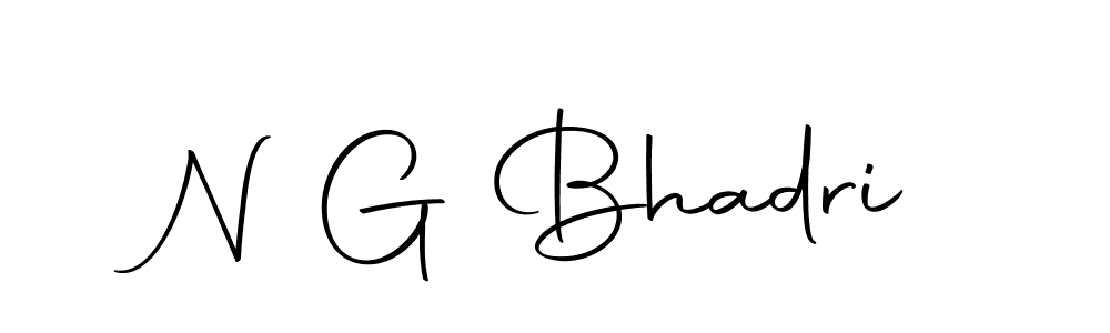 You should practise on your own different ways (Autography-DOLnW) to write your name (N G Bhadri) in signature. don't let someone else do it for you. N G Bhadri signature style 10 images and pictures png