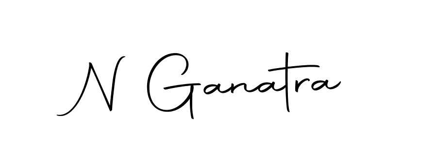 Create a beautiful signature design for name N Ganatra. With this signature (Autography-DOLnW) fonts, you can make a handwritten signature for free. N Ganatra signature style 10 images and pictures png