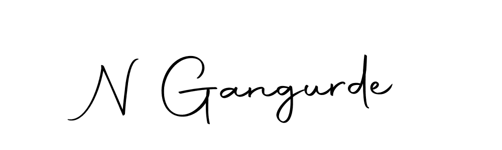 Create a beautiful signature design for name N Gangurde. With this signature (Autography-DOLnW) fonts, you can make a handwritten signature for free. N Gangurde signature style 10 images and pictures png