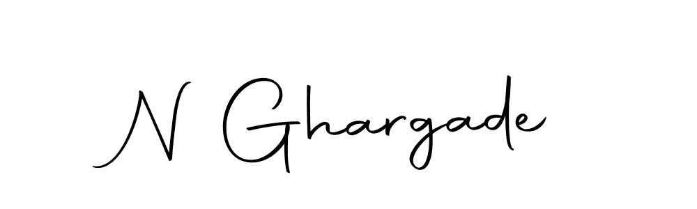 Use a signature maker to create a handwritten signature online. With this signature software, you can design (Autography-DOLnW) your own signature for name N Ghargade. N Ghargade signature style 10 images and pictures png