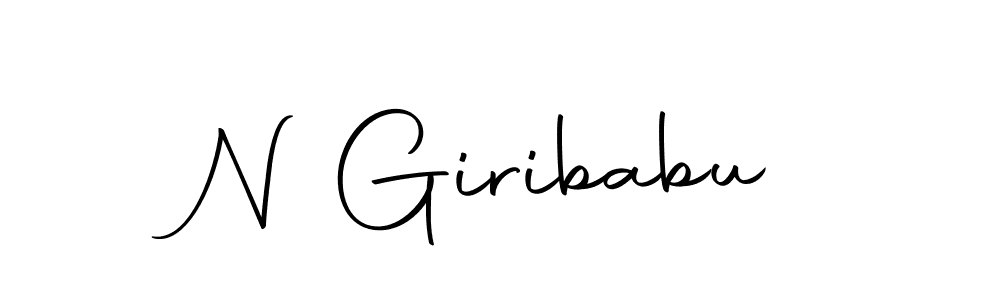 The best way (Autography-DOLnW) to make a short signature is to pick only two or three words in your name. The name N Giribabu include a total of six letters. For converting this name. N Giribabu signature style 10 images and pictures png