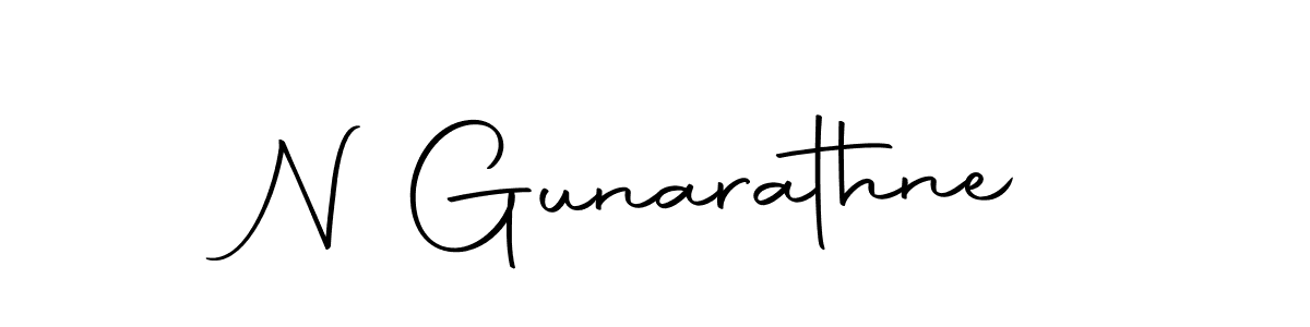 Make a beautiful signature design for name N Gunarathne. With this signature (Autography-DOLnW) style, you can create a handwritten signature for free. N Gunarathne signature style 10 images and pictures png