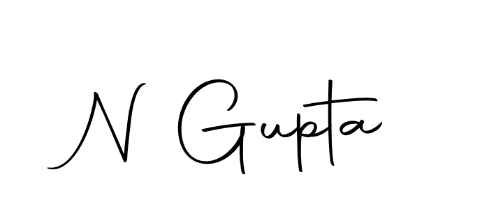 Make a beautiful signature design for name N Gupta. With this signature (Autography-DOLnW) style, you can create a handwritten signature for free. N Gupta signature style 10 images and pictures png