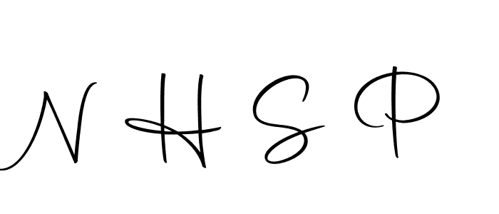 Create a beautiful signature design for name N H S P. With this signature (Autography-DOLnW) fonts, you can make a handwritten signature for free. N H S P signature style 10 images and pictures png