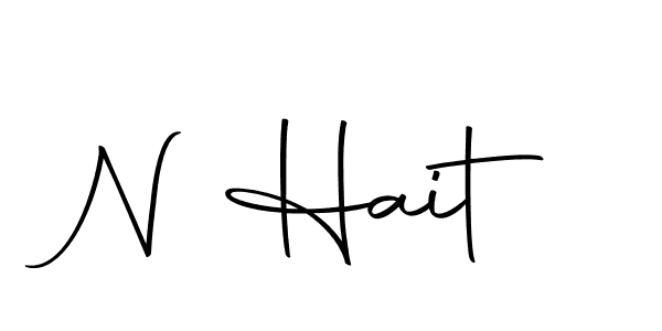 The best way (Autography-DOLnW) to make a short signature is to pick only two or three words in your name. The name N Hait include a total of six letters. For converting this name. N Hait signature style 10 images and pictures png