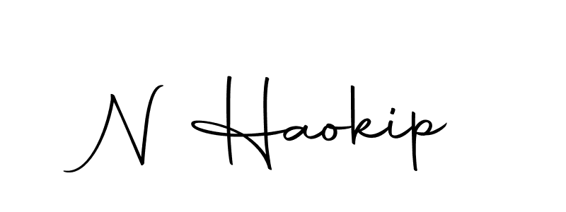 Make a beautiful signature design for name N Haokip. With this signature (Autography-DOLnW) style, you can create a handwritten signature for free. N Haokip signature style 10 images and pictures png