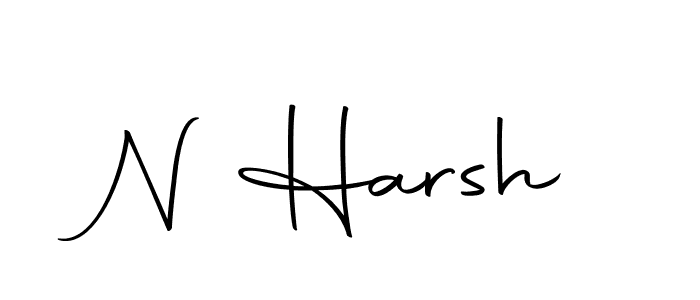 Create a beautiful signature design for name N Harsh. With this signature (Autography-DOLnW) fonts, you can make a handwritten signature for free. N Harsh signature style 10 images and pictures png