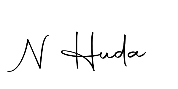Design your own signature with our free online signature maker. With this signature software, you can create a handwritten (Autography-DOLnW) signature for name N Huda. N Huda signature style 10 images and pictures png
