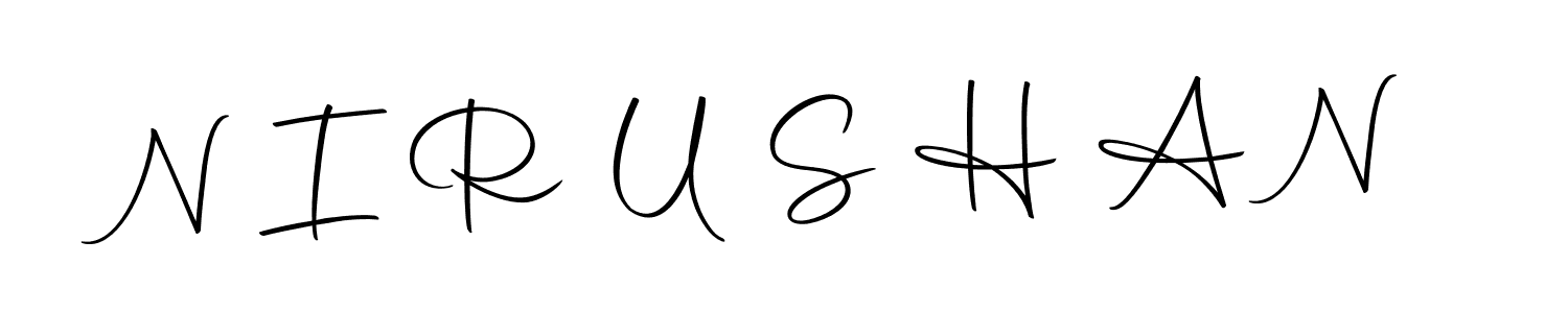 How to make N I R U S H A N signature? Autography-DOLnW is a professional autograph style. Create handwritten signature for N I R U S H A N name. N I R U S H A N signature style 10 images and pictures png