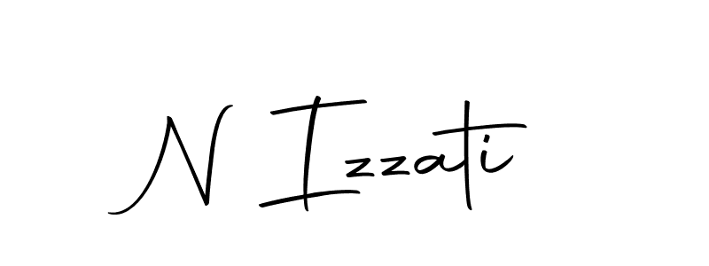 Design your own signature with our free online signature maker. With this signature software, you can create a handwritten (Autography-DOLnW) signature for name N Izzati. N Izzati signature style 10 images and pictures png