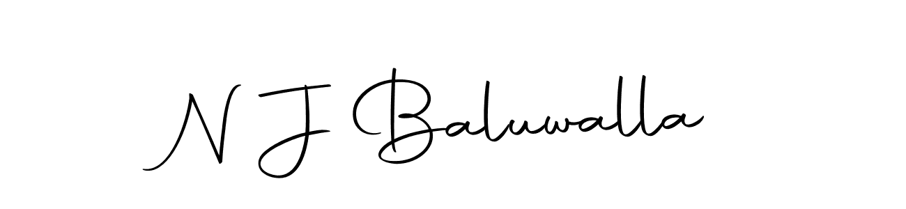 Create a beautiful signature design for name N J Baluwalla. With this signature (Autography-DOLnW) fonts, you can make a handwritten signature for free. N J Baluwalla signature style 10 images and pictures png