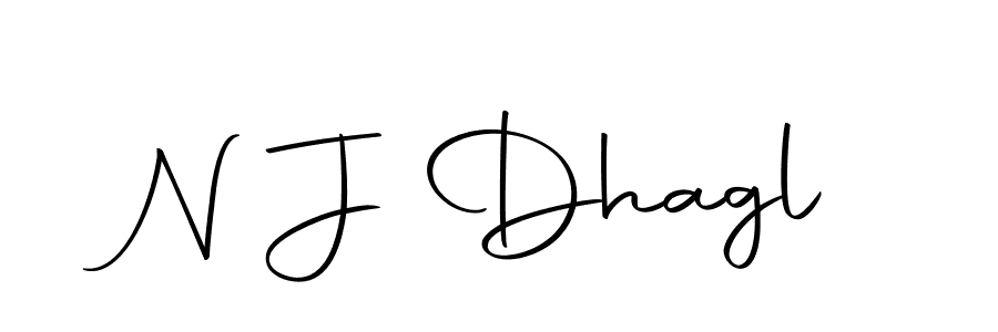 How to make N J Dhagl name signature. Use Autography-DOLnW style for creating short signs online. This is the latest handwritten sign. N J Dhagl signature style 10 images and pictures png