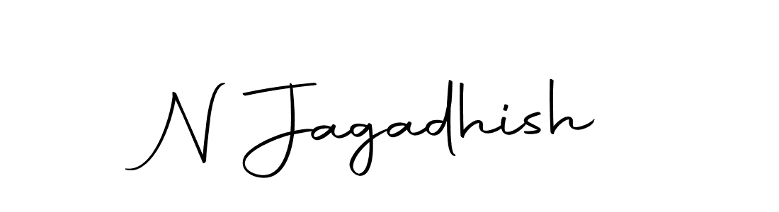 How to make N Jagadhish name signature. Use Autography-DOLnW style for creating short signs online. This is the latest handwritten sign. N Jagadhish signature style 10 images and pictures png