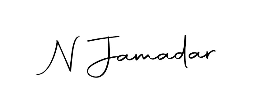 Design your own signature with our free online signature maker. With this signature software, you can create a handwritten (Autography-DOLnW) signature for name N Jamadar. N Jamadar signature style 10 images and pictures png