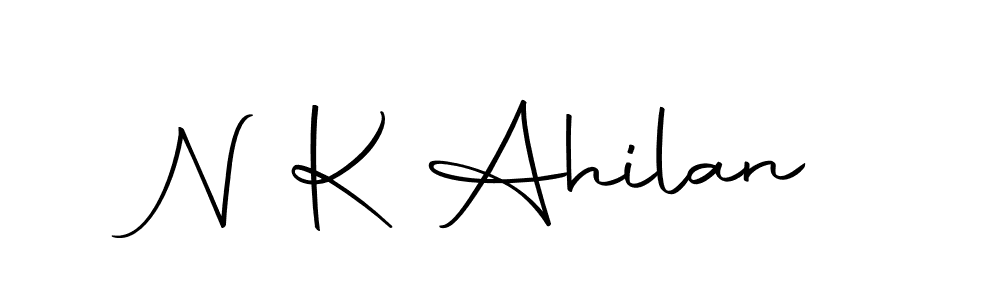 Also we have N K Ahilan name is the best signature style. Create professional handwritten signature collection using Autography-DOLnW autograph style. N K Ahilan signature style 10 images and pictures png