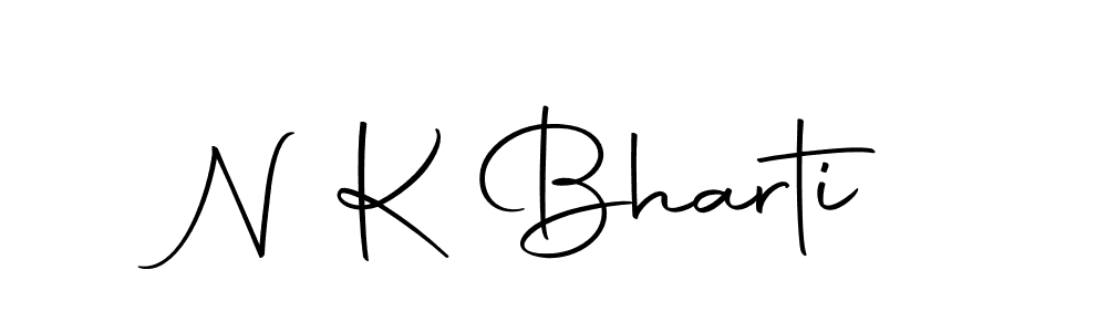 Use a signature maker to create a handwritten signature online. With this signature software, you can design (Autography-DOLnW) your own signature for name N K Bharti. N K Bharti signature style 10 images and pictures png