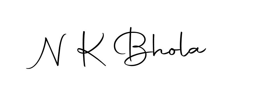 The best way (Autography-DOLnW) to make a short signature is to pick only two or three words in your name. The name N K Bhola include a total of six letters. For converting this name. N K Bhola signature style 10 images and pictures png