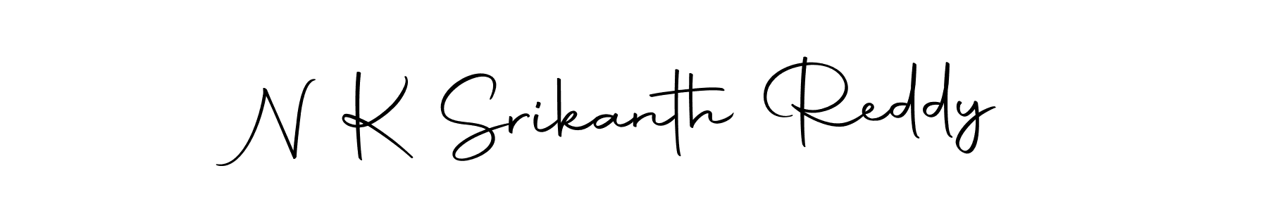 Create a beautiful signature design for name N K Srikanth Reddy. With this signature (Autography-DOLnW) fonts, you can make a handwritten signature for free. N K Srikanth Reddy signature style 10 images and pictures png