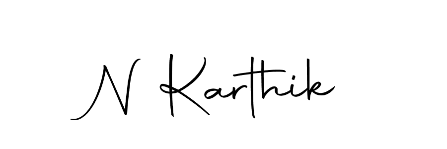 Use a signature maker to create a handwritten signature online. With this signature software, you can design (Autography-DOLnW) your own signature for name N Karthik. N Karthik signature style 10 images and pictures png
