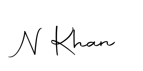 You should practise on your own different ways (Autography-DOLnW) to write your name (N Khan) in signature. don't let someone else do it for you. N Khan signature style 10 images and pictures png