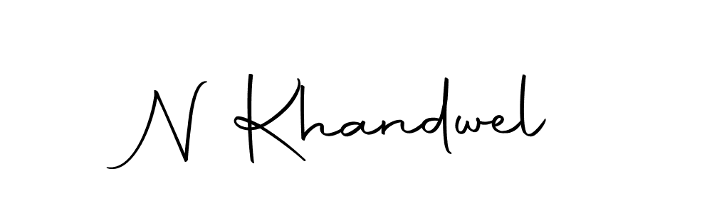 You can use this online signature creator to create a handwritten signature for the name N Khandwel. This is the best online autograph maker. N Khandwel signature style 10 images and pictures png