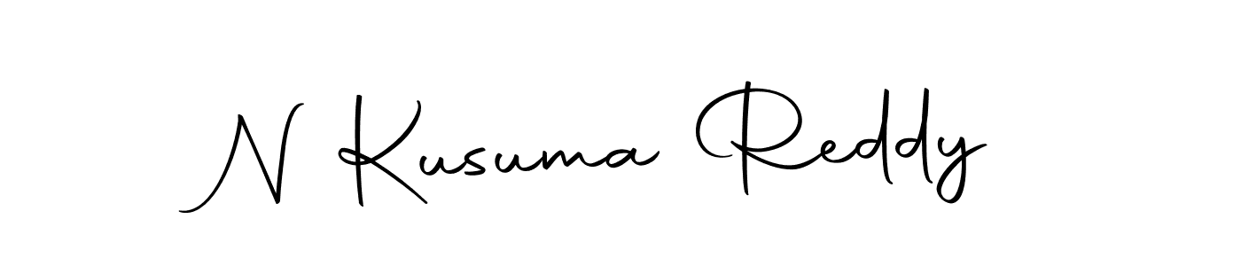 Create a beautiful signature design for name N Kusuma Reddy. With this signature (Autography-DOLnW) fonts, you can make a handwritten signature for free. N Kusuma Reddy signature style 10 images and pictures png