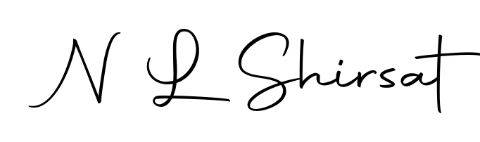 Practice writing N L Shirsat with the flow of Autography-DOLnW lettering. A fantastic source of inspiration for developing your personal signature style. N L Shirsat signature style 10 images and pictures png