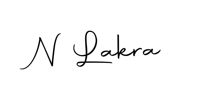 Design your own signature with our free online signature maker. With this signature software, you can create a handwritten (Autography-DOLnW) signature for name N Lakra. N Lakra signature style 10 images and pictures png