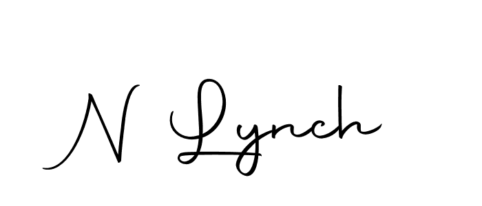 How to make N Lynch name signature. Use Autography-DOLnW style for creating short signs online. This is the latest handwritten sign. N Lynch signature style 10 images and pictures png
