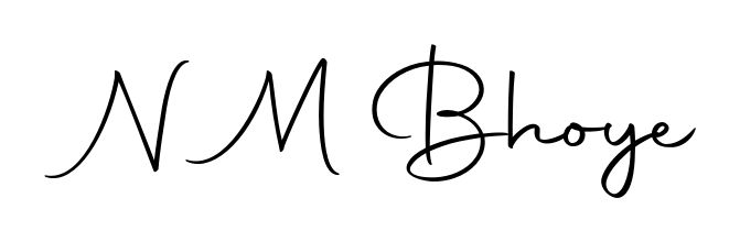 Try this chic N M Bhoye handwritten sign style. Using Autography-DOLnW font elements, it gives your name a sleek, memorable identity. N M Bhoye signature style 10 images and pictures png