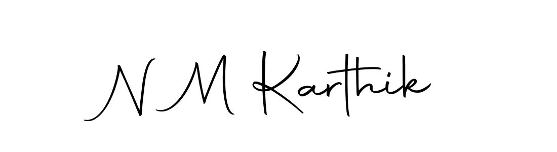 How to make N M Karthik name signature. Use Autography-DOLnW style for creating short signs online. This is the latest handwritten sign. N M Karthik signature style 10 images and pictures png