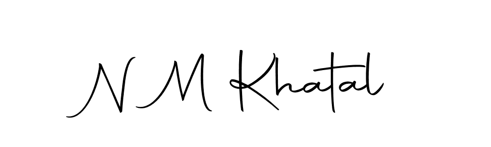 Create a beautiful signature design for name N M Khatal. With this signature (Autography-DOLnW) fonts, you can make a handwritten signature for free. N M Khatal signature style 10 images and pictures png