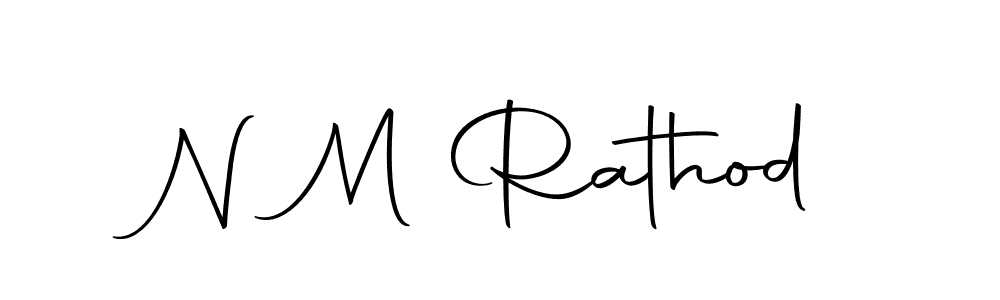 Create a beautiful signature design for name N M Rathod. With this signature (Autography-DOLnW) fonts, you can make a handwritten signature for free. N M Rathod signature style 10 images and pictures png