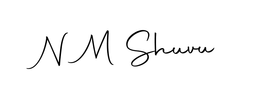 Create a beautiful signature design for name N M Shuvu. With this signature (Autography-DOLnW) fonts, you can make a handwritten signature for free. N M Shuvu signature style 10 images and pictures png