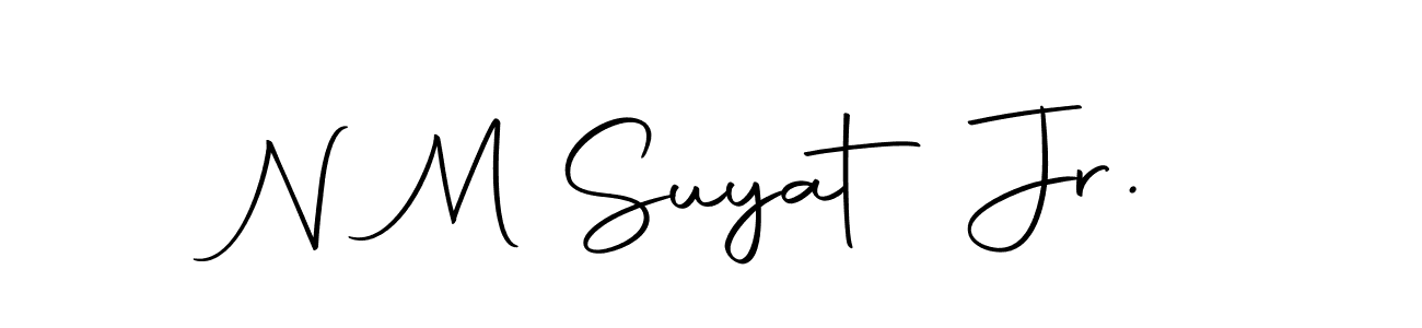 Create a beautiful signature design for name N M Suyat Jr.. With this signature (Autography-DOLnW) fonts, you can make a handwritten signature for free. N M Suyat Jr. signature style 10 images and pictures png