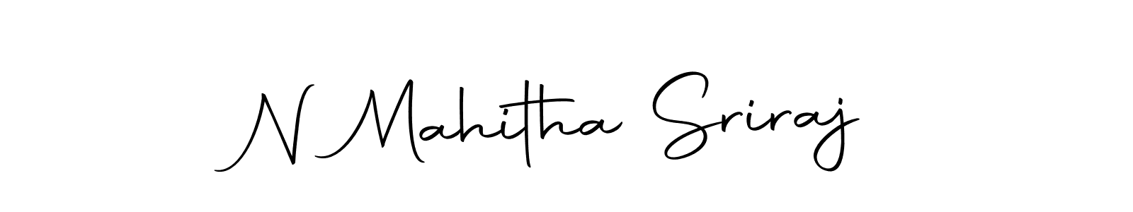 N Mahitha Sriraj stylish signature style. Best Handwritten Sign (Autography-DOLnW) for my name. Handwritten Signature Collection Ideas for my name N Mahitha Sriraj. N Mahitha Sriraj signature style 10 images and pictures png