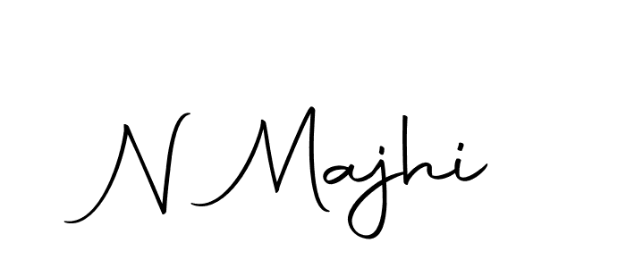 Create a beautiful signature design for name N Majhi. With this signature (Autography-DOLnW) fonts, you can make a handwritten signature for free. N Majhi signature style 10 images and pictures png