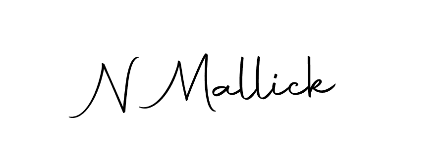 How to make N Mallick name signature. Use Autography-DOLnW style for creating short signs online. This is the latest handwritten sign. N Mallick signature style 10 images and pictures png