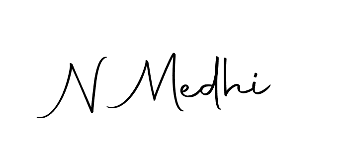 Design your own signature with our free online signature maker. With this signature software, you can create a handwritten (Autography-DOLnW) signature for name N Medhi. N Medhi signature style 10 images and pictures png