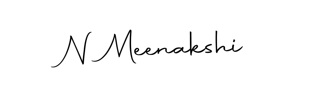 Design your own signature with our free online signature maker. With this signature software, you can create a handwritten (Autography-DOLnW) signature for name N Meenakshi. N Meenakshi signature style 10 images and pictures png