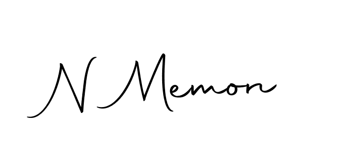 Make a beautiful signature design for name N Memon. With this signature (Autography-DOLnW) style, you can create a handwritten signature for free. N Memon signature style 10 images and pictures png