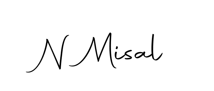 Create a beautiful signature design for name N Misal. With this signature (Autography-DOLnW) fonts, you can make a handwritten signature for free. N Misal signature style 10 images and pictures png