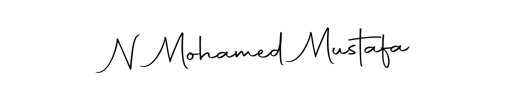 Make a beautiful signature design for name N Mohamed Mustafa. With this signature (Autography-DOLnW) style, you can create a handwritten signature for free. N Mohamed Mustafa signature style 10 images and pictures png