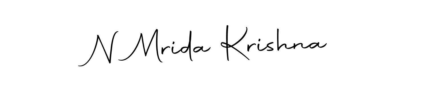 Design your own signature with our free online signature maker. With this signature software, you can create a handwritten (Autography-DOLnW) signature for name N Mrida Krishna. N Mrida Krishna signature style 10 images and pictures png