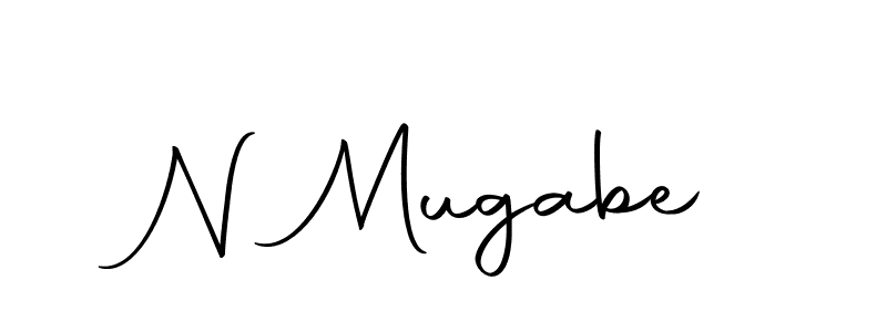 Make a beautiful signature design for name N Mugabe. With this signature (Autography-DOLnW) style, you can create a handwritten signature for free. N Mugabe signature style 10 images and pictures png