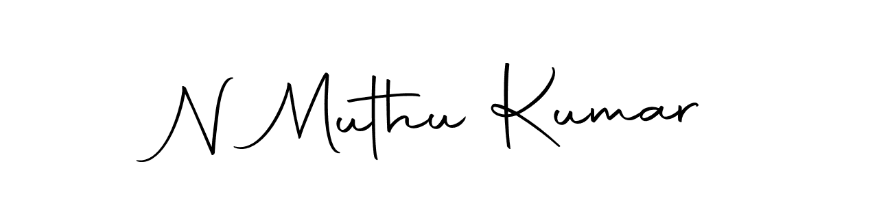 How to make N Muthu Kumar name signature. Use Autography-DOLnW style for creating short signs online. This is the latest handwritten sign. N Muthu Kumar signature style 10 images and pictures png